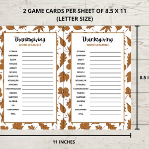 Thanksgiving Games Printable, Fall Party Games, Friendsgiving Party ...