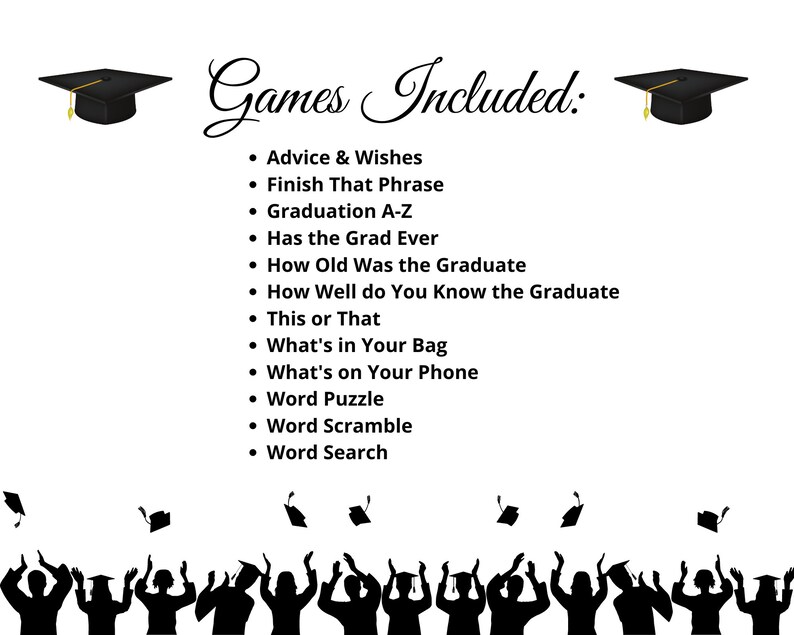 Graduation Games Printable, Graduation Party Games, Graduation Party Game Bundle, Printable Graduation Games, Who Knows the Graduate image 4