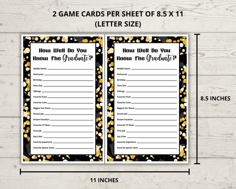 Graduation Games Printable, Graduation Party Games, Graduation Party Game Bundle, Printable Graduation Games, Who Knows the Graduate image 3