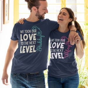 Gamer matching honeymoon shirt for couple, wifey hubby shirts, mr and mrs shirt, husband wife shirt, funny bride and bride groom shirts