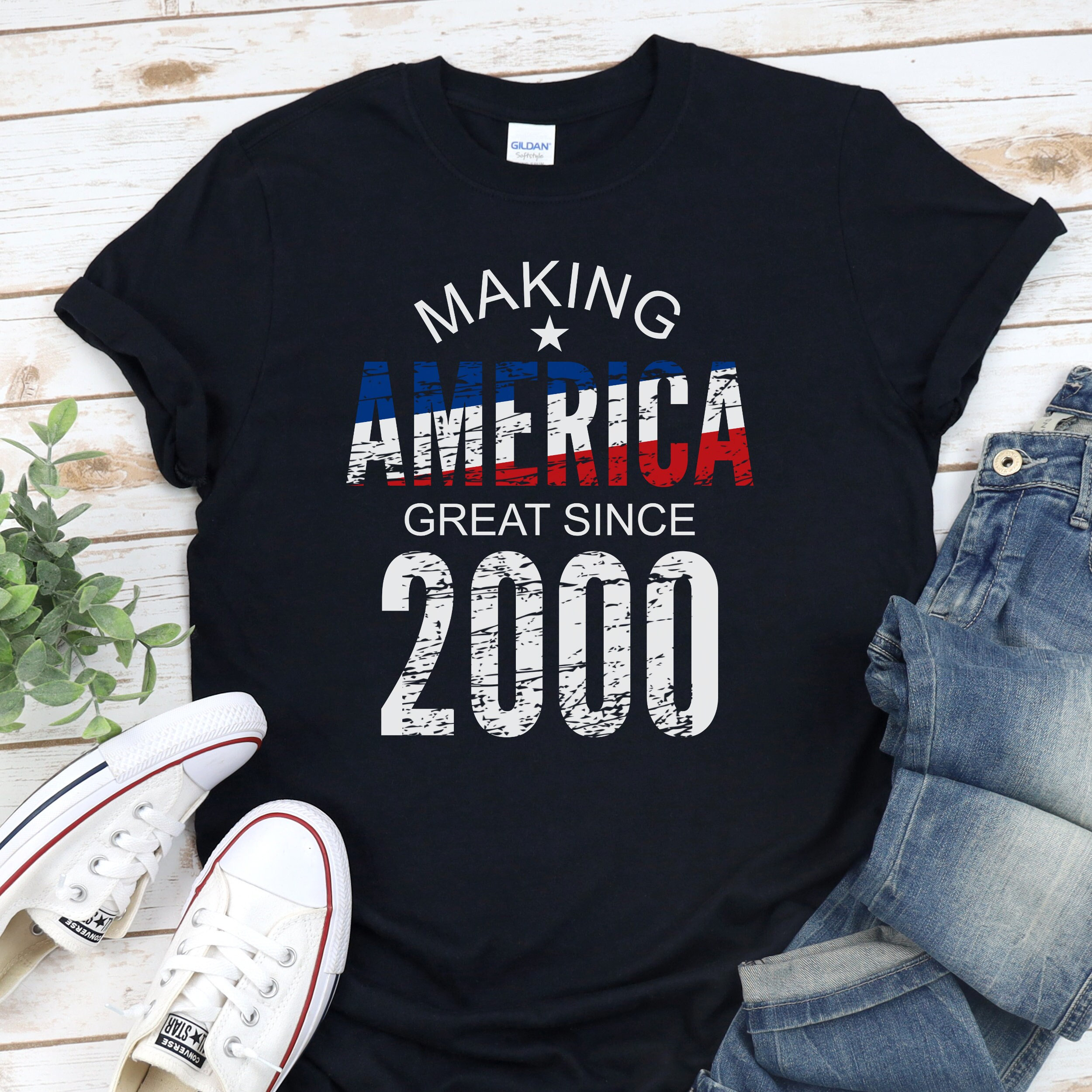 Divertido dicho 23 regalos de cumpleaños para hombres y mujeres: Making  America Great Since 2000 shirt, 23 years birthday party shirt, turning 23 -   España