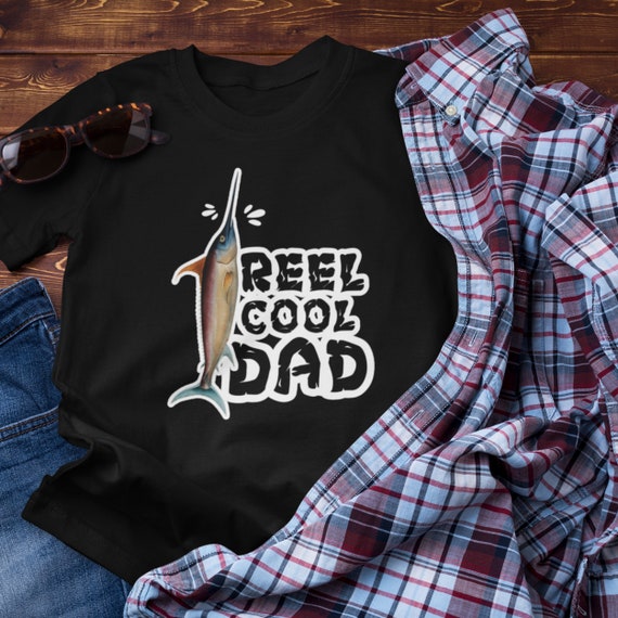 Reel Cool Dad Shirt for Men, Dad Fishing Shirt, Fishing Birthday Gift,  Christmas Gift From Son Daughter Kids, Fisherman Gift Ideas Bday 
