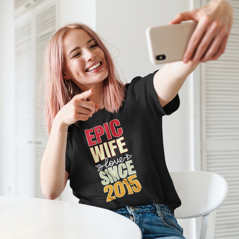 Epic Wife Since 2015 a gift for her 6th Wedding Anniversary Gift for wife T-Shirt 6th wedding anniversary 6th Wedding Gift