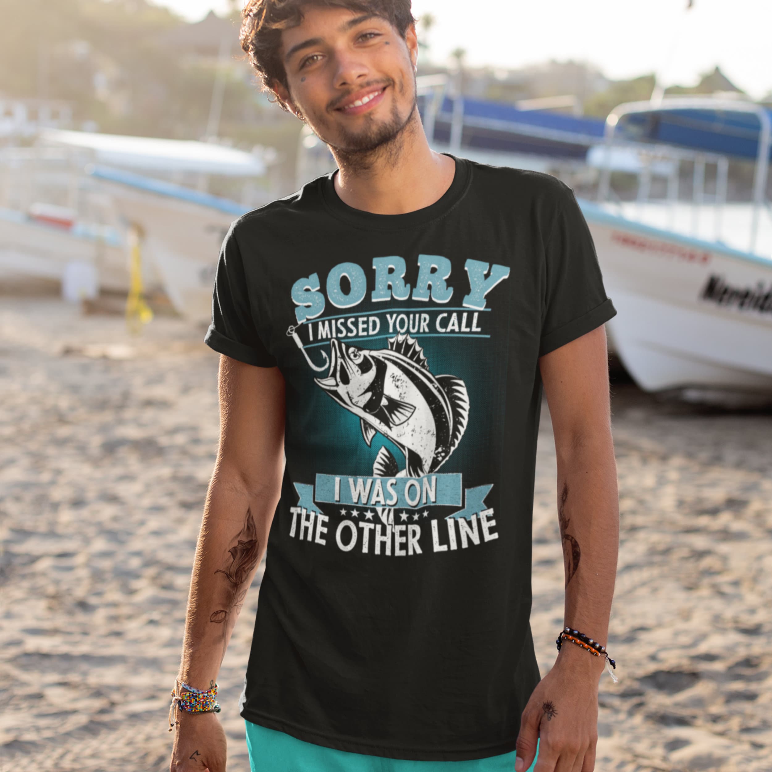Funny Fishing Shirts for Men and Women: Sorry Missed -
