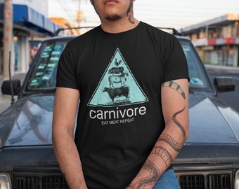 Carnivore food pyramid t shirt gift for him, Funny Food Pyramid tee gift for her, Meat Lover's shirt for men and women, Father's day gift