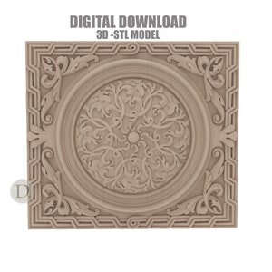 3D PANEL 003 STL 3D model for CNC Router Digital Download image 1