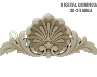 DE 05 | Decorative Element | STL – 3D model for CNC Router | Digital Download