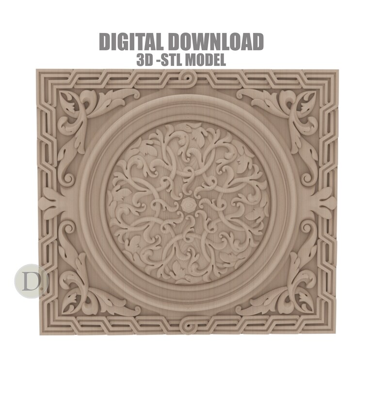 3D PANEL 003 STL 3D model for CNC Router Digital Download image 1