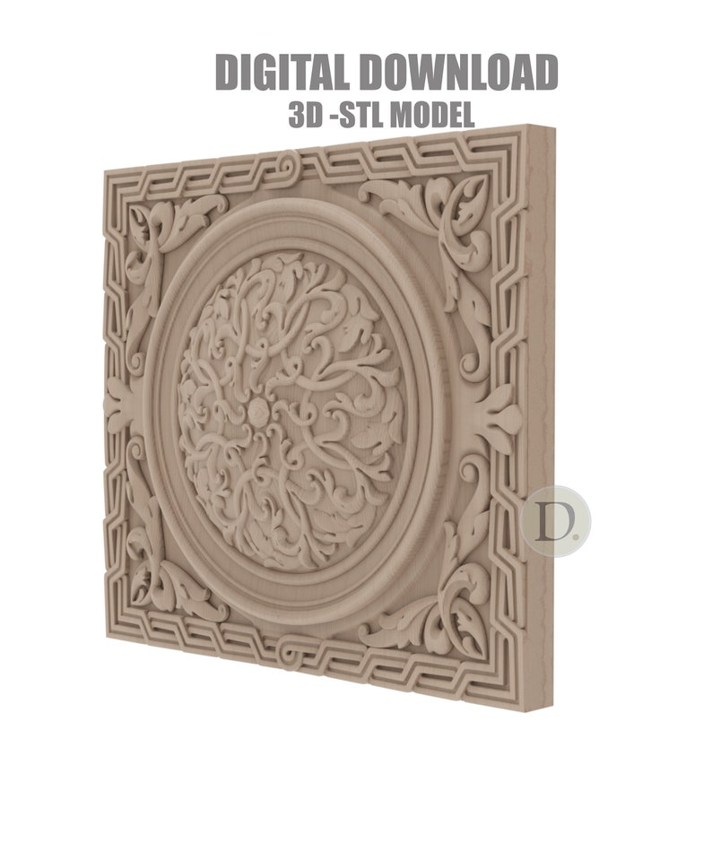 3D PANEL 003 STL 3D model for CNC Router Digital Download image 3