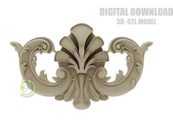 DE 02 | Decorative Element | STL – 3D model for CNC Router | Digital Download