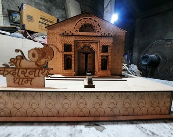 DG-03 Laser Cut Kedarnath Temple Uttarakhand 12x24inch Design Vector File - Digital Download