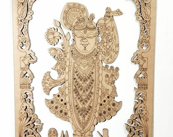 DG-07 Laser Cut Shrinathji Single Layer (Free Size) Design Vector File - Digital Download