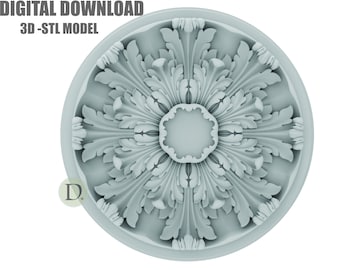 CEILING Rosette 003 | STL – 3D model for CNC Router | Digital Download