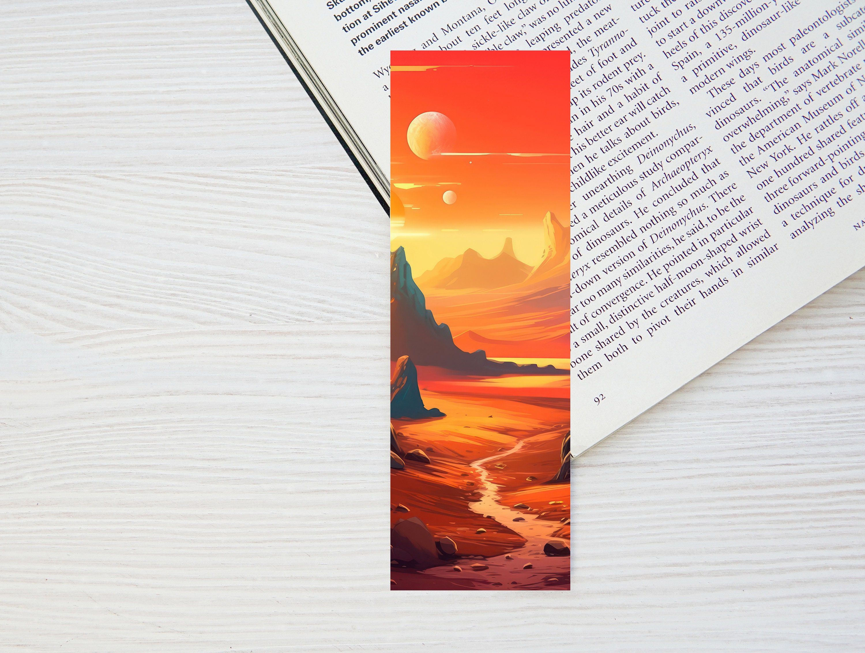 Printable Sci-fi Dune Red Planet Bookmarks 4 Bookmark Set Mars Fantasy ...
