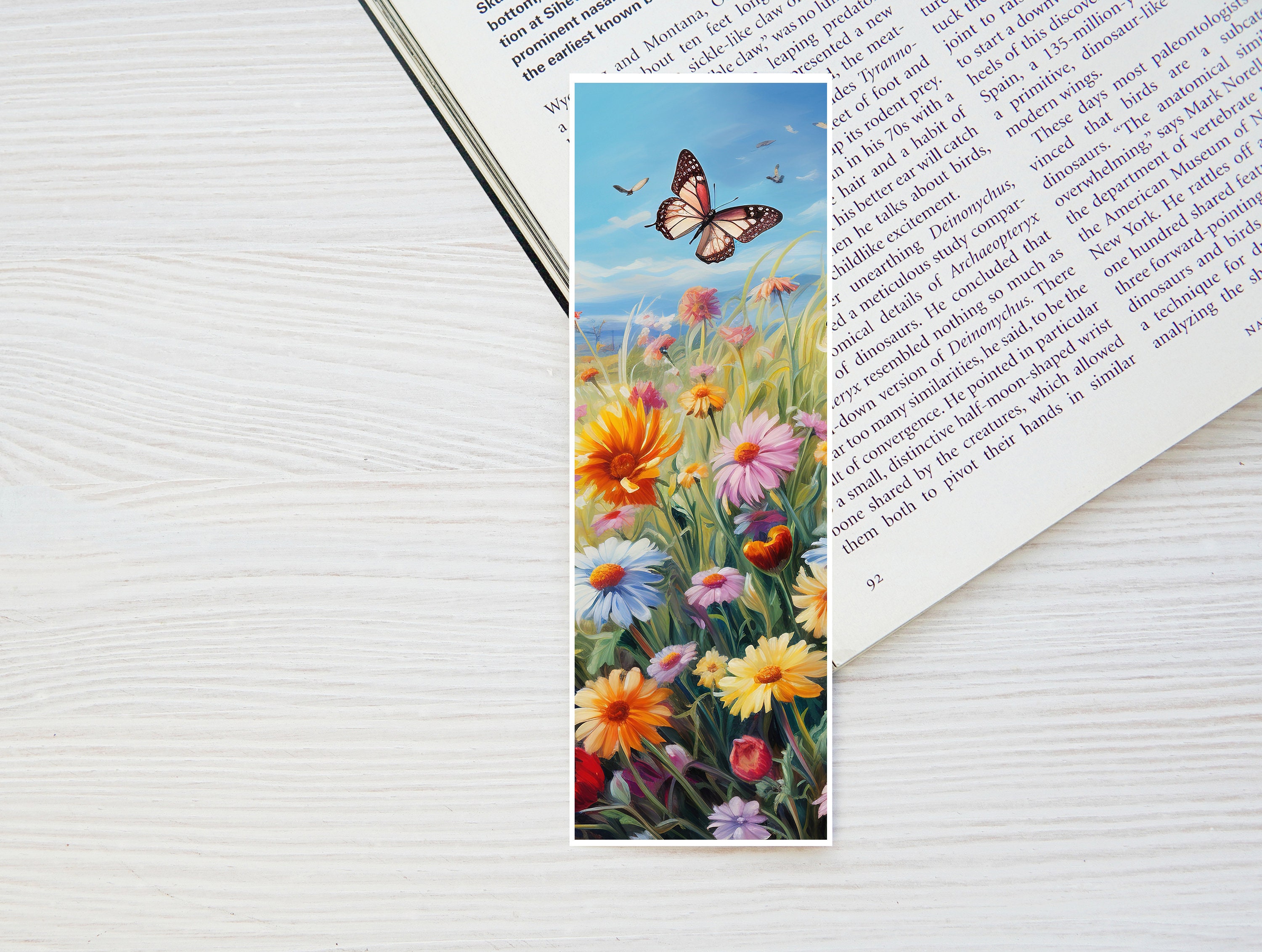 Printable Wildflower Butterfly Bookmarks | 4 Bookmark Set | Floral ...