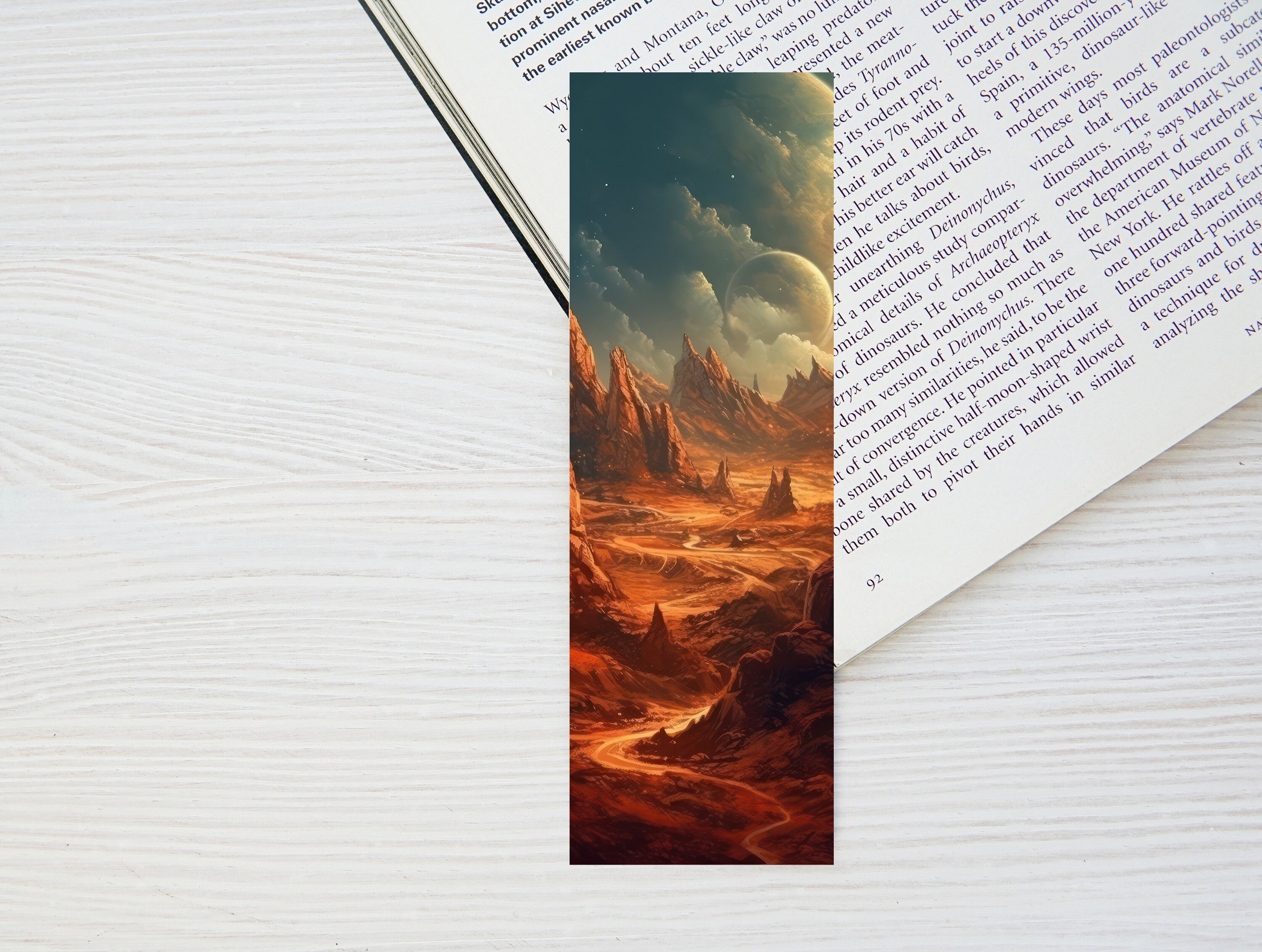 Printable Sci-fi Dune Red Planet Bookmarks 4 Bookmark Set Mars Fantasy ...