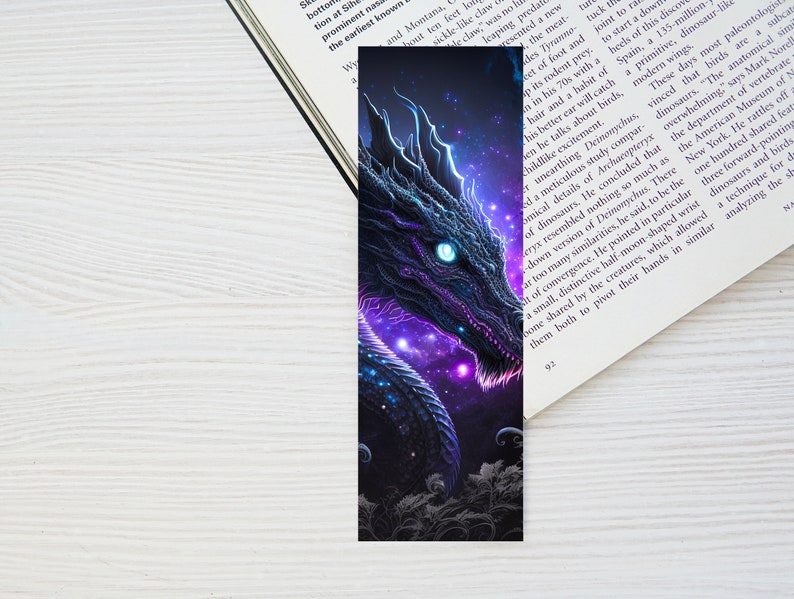 Printable Dragon Bookmarks Set of 4 Bundle Glowing Dragon Bookmark ...