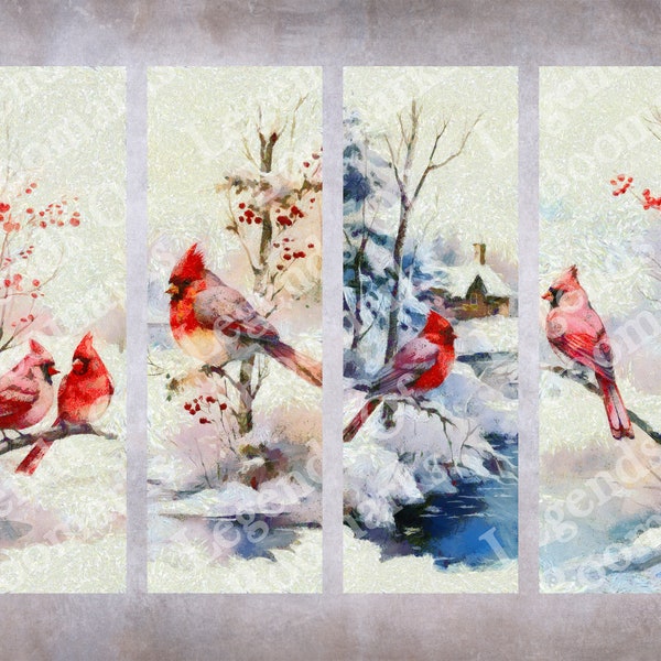 Watercolor Cardinal - Etsy