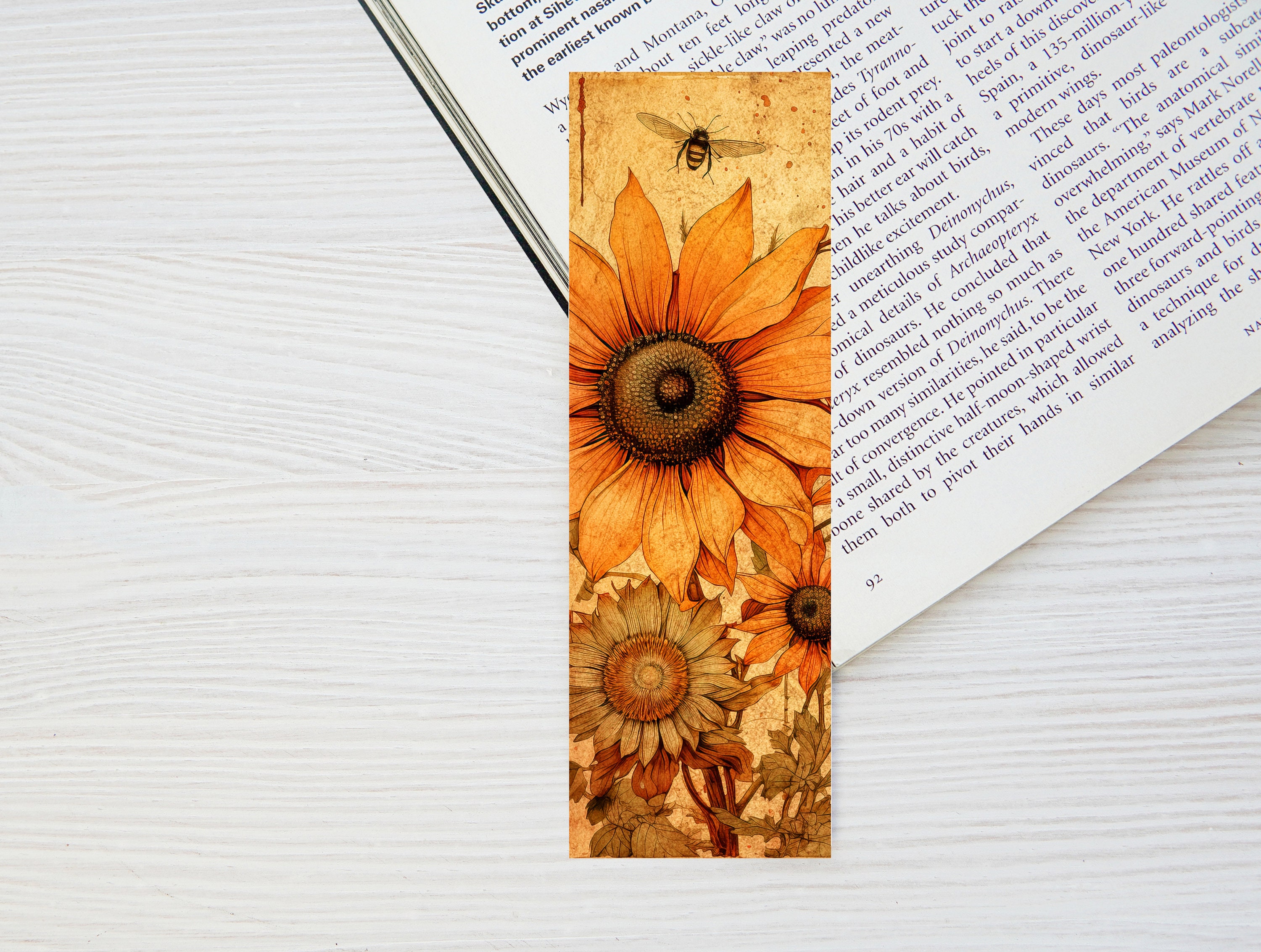 Printable Sunflower Bookmarks Set of 4 Bundle Floral Flower Bookmark ...