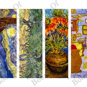 Printable Van Gogh Bookmarks | Set Of 4 | Reader Gift | Bookish Gift | Gift For Her | Book Lover Gift | Starry Night Bookmark