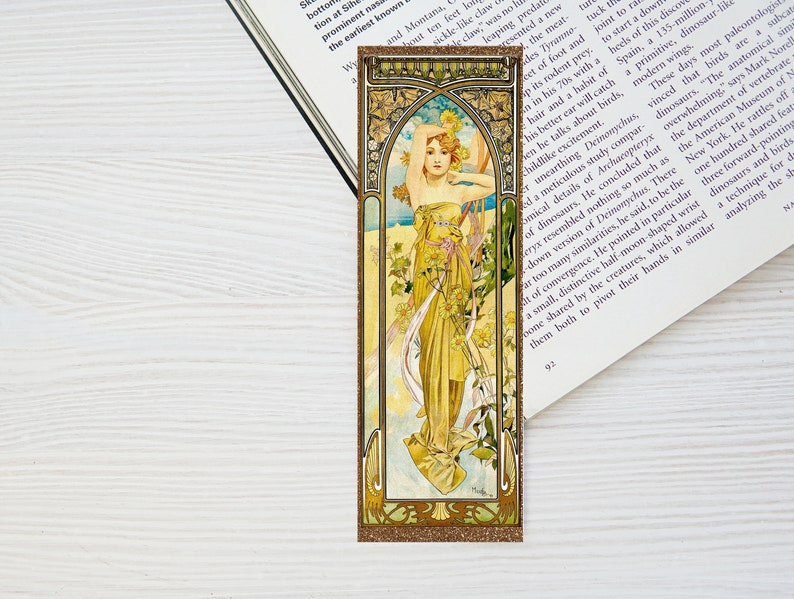 Printable Art Nouveau Bookmarks Set of 4 Vintage Art Reader Gift ...