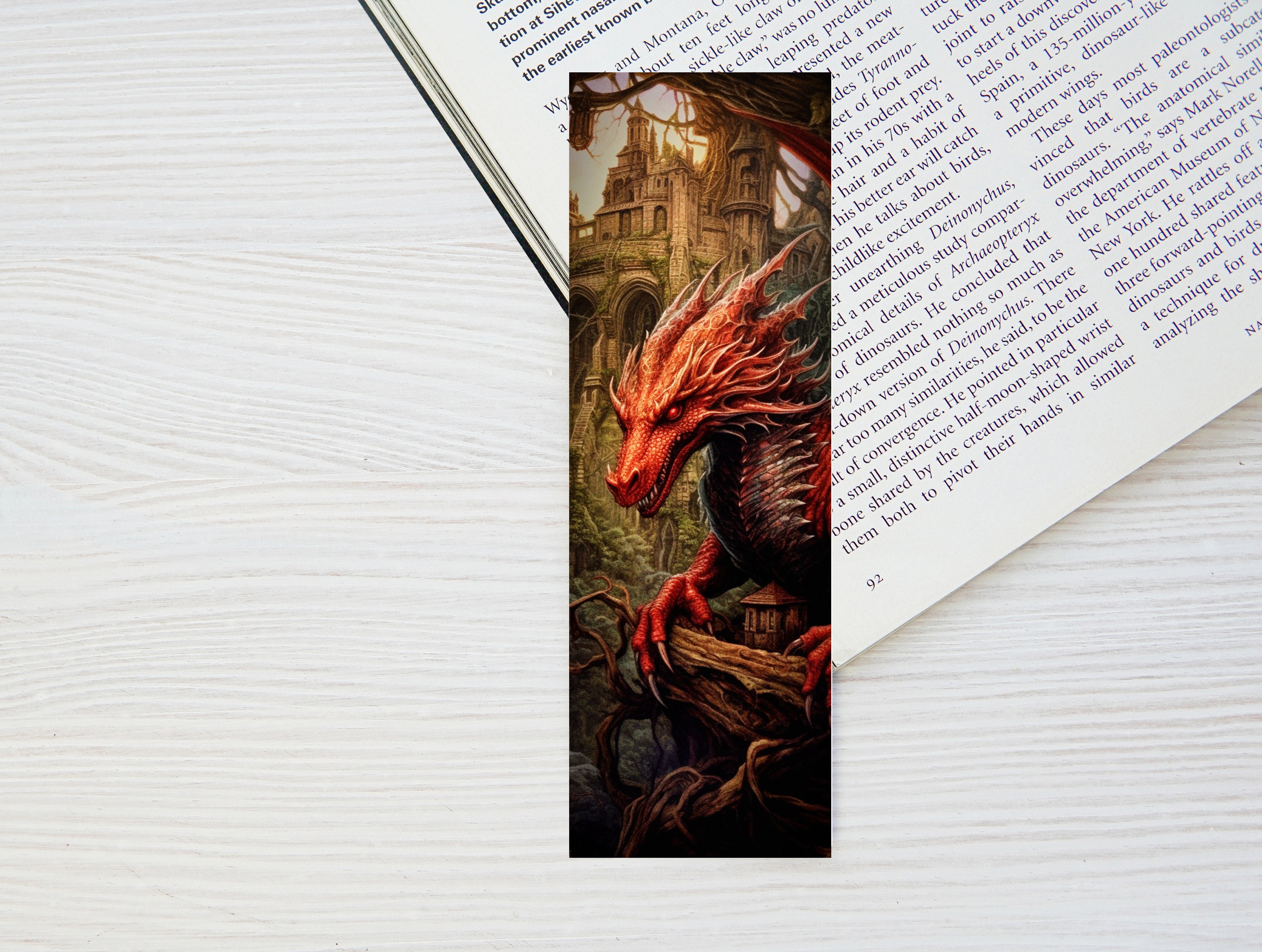 Printable Dragon Bookmarks Set of 4 Bundle Gothic Dragon Bookmark