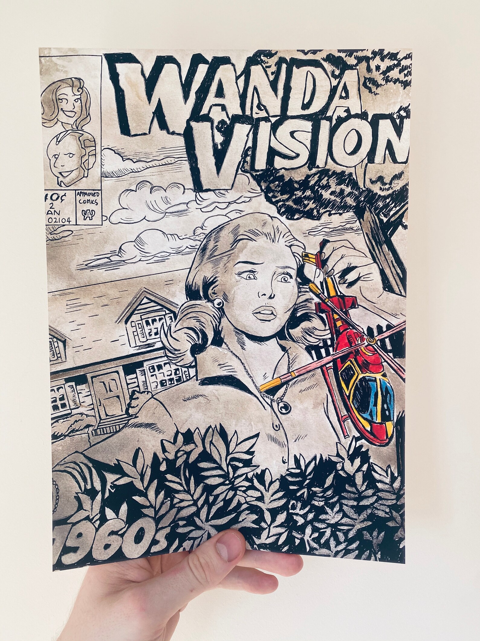 Wandavision 1960s Art Print / Art Print / Home Decor / Wall Etsy