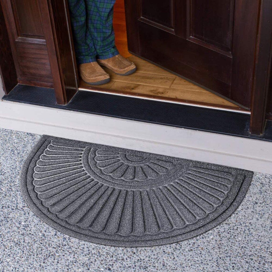 Half Round Door Mat Rubber Doormats Entrance Way Heavy Etsy