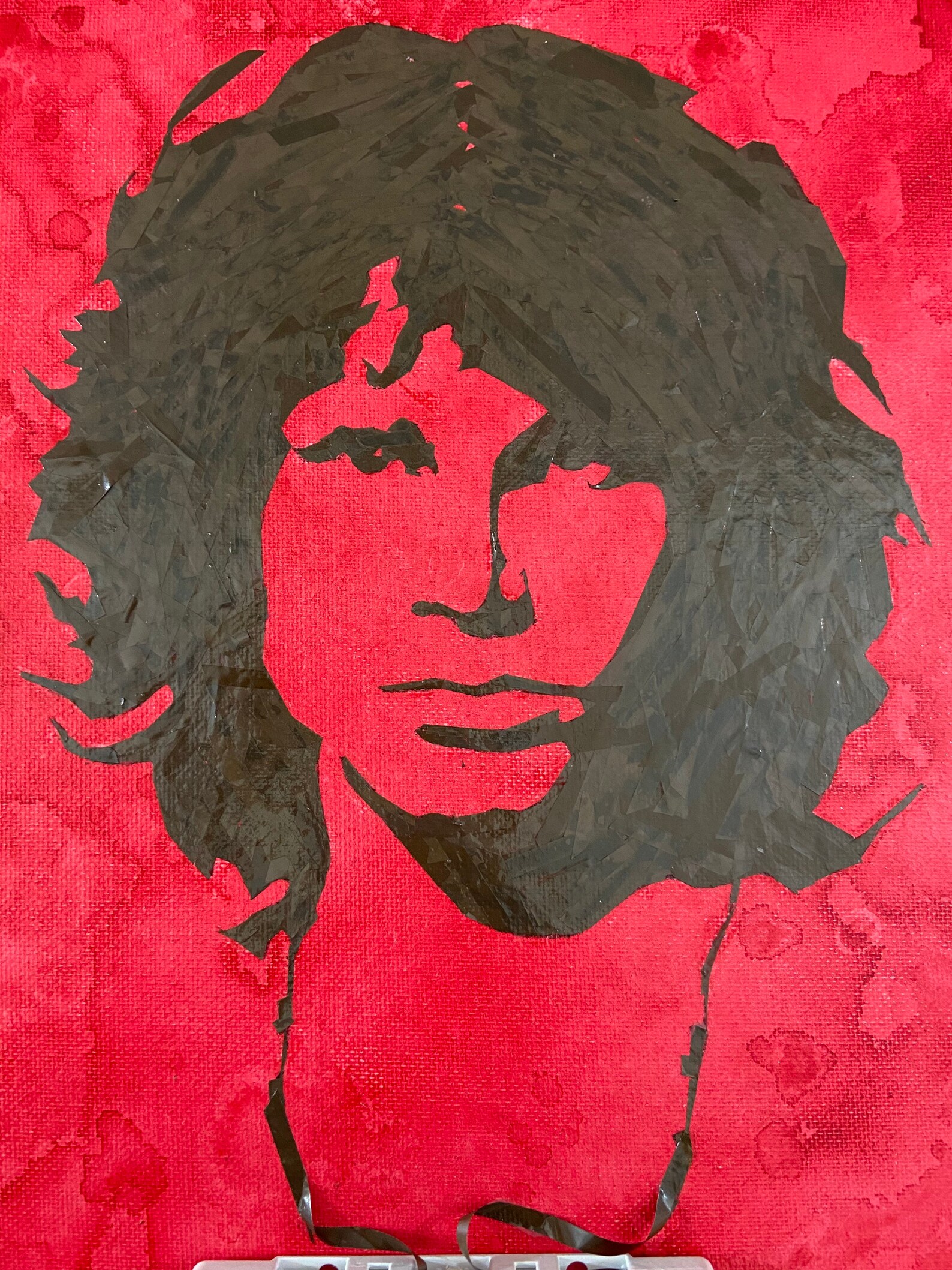Jim Morrison Cassette Portrait Red Canvas Panel Painting with | Etsy