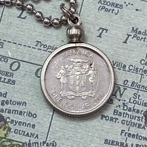 Jamaica 1 Dollar Coin Pendant Necklace 2008 2018
