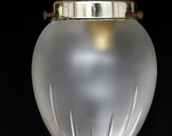 Hand Cut vintage  Glass Tear drop pendant light.