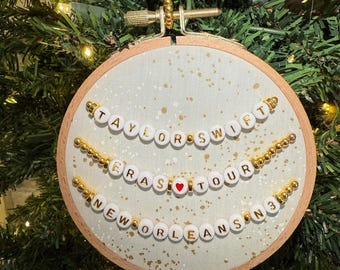 TS Eras Tour Friendship Bracelet Ornament - Personalized