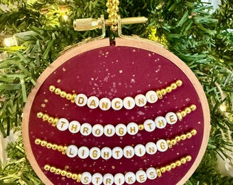 TS Dancing through the lightning strikes Friendship Bracelet Ornament