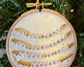 TS Christmas Lights Friendship Bracelet Ornament