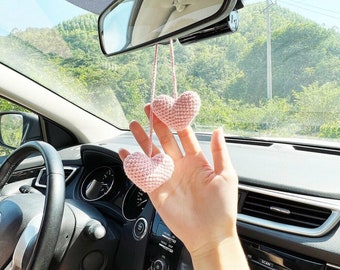1 Stück Süße Erdbeere Häkeln Autospiegel Hängende Accessoires Dekor, Auto  Rückspiegel Charms Dekorationen, Handgemachte Gestrickte Rückspiegel