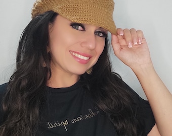Boina francesa de crochet hecha a mano: gorro grueso de invierno