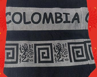 Bolso tote colombiano hecho a mano: Bolso de poliéster estilo boho colorido