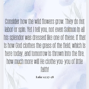 Luke 12:27-28 Digital Print