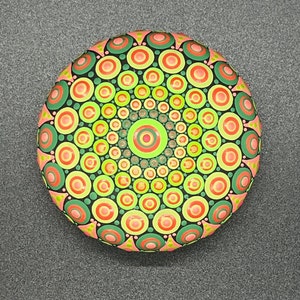 Hand Painted Mandala Stone, Dot Painting, Mandala Stone, Dot Art, Bohemian Gift, Painted Stones, Mandala Art