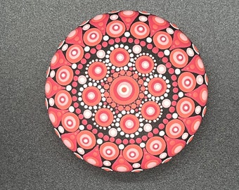 Hand Painted Dot Art Mandala Stone, Bohemian Decor