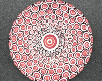 Hand Painted Dot Mandala Stone, Bohemian Decor