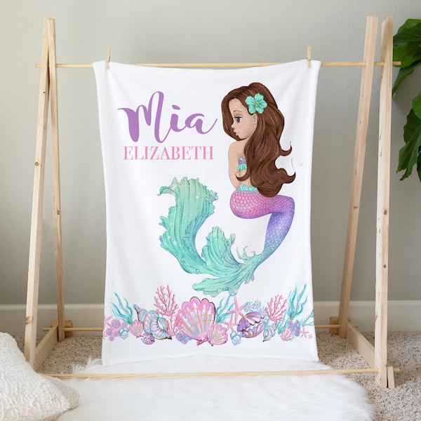Mermaid Blanket Etsy