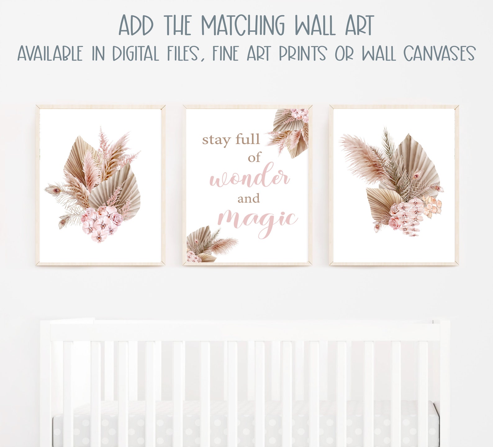 Baby Girl Boho Bedding Set Floral Boho Crib Bedding Set Etsy