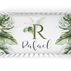 Personalized  Crib Sheet for Baby Boy Safari Nursery- Safari Animal Baby Bedding - Safari Crib Sheet - Custom Elephant Baby Shower Gift