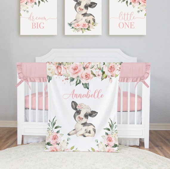 Personalized Baby Blanket - Custom Name Cow Print Blanket, Soft Minky Fleece, 30x40 Inches For Swaddle, Crib, Stroller - View #6