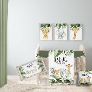Safari Crib Bedding Set, Safari Nursery, Safari Animal Baby Bedding Set, Jungle Crib, Baby Boy Bedding Crib Bedding Girl, Baby Animals 343