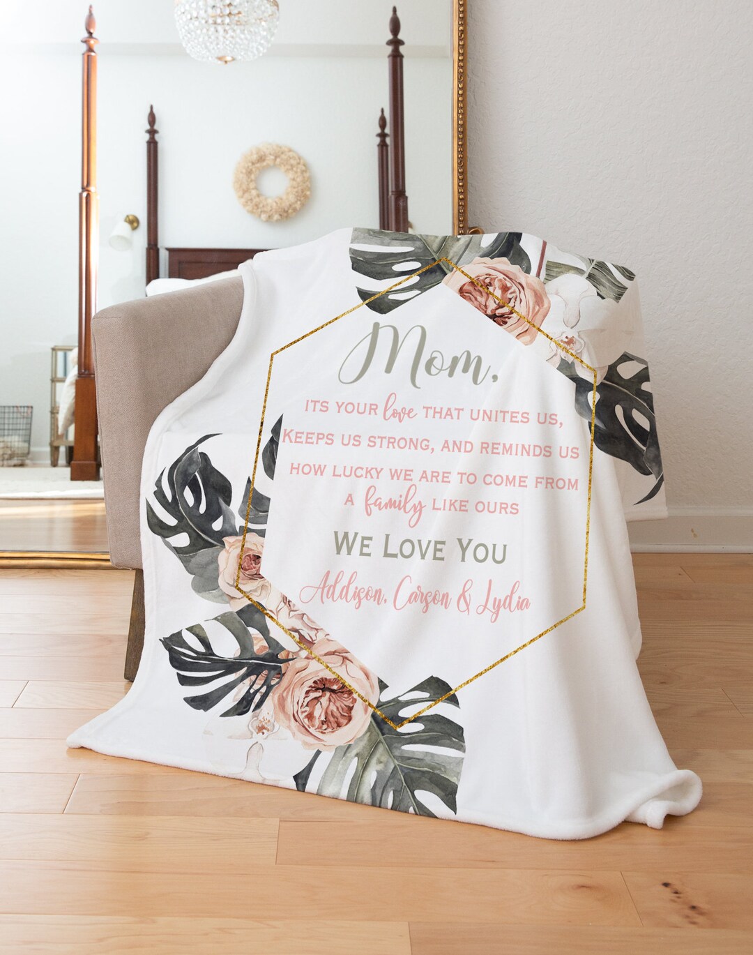 Personalized Blanket for Mom Custom Mother's Day Gift Etsy