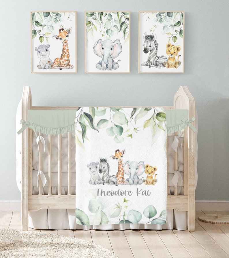 Safari Crib Bedding Set Safari Nursery Safari Animal Baby Etsy