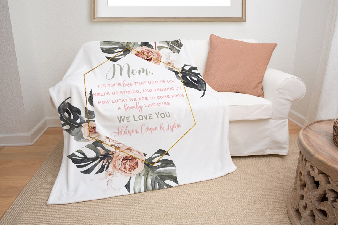 Personalized Blanket for Mom Custom Mother's Day Gift Etsy