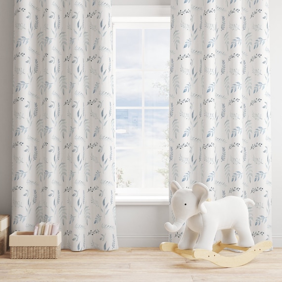 Grey nursery curtains online